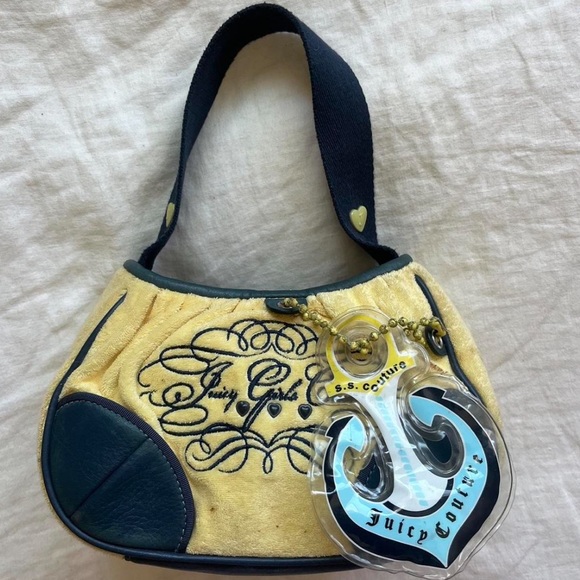 Juicy Couture Yellow and navy Women's Bag (vintage) - Picture 3 of 4
